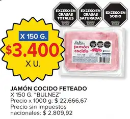 Carrefour Bulnez jamón cocido feteado oferta