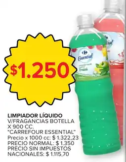 Carrefour Carrefour essential limpiador líquido v/fragancias botella oferta