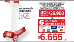 Carrefour Top Life monopatín 3 ruedas oferta