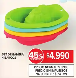 Carrefour Set de bañera 4 barcos oferta