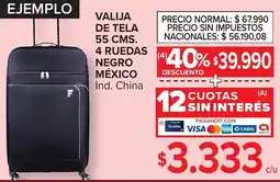 Carrefour Valija de tela oferta