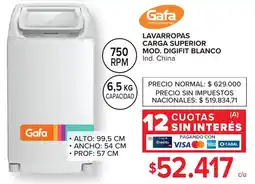 Carrefour Gafa lavarropas carga superior oferta