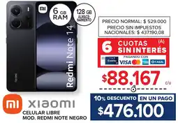 Carrefour Xiaomi Redmi Note 14 oferta