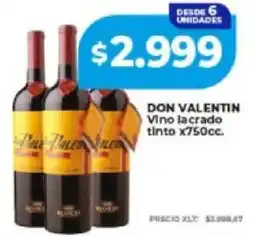 Supermayorista Vital Don valentin vino lacrado tinto oferta