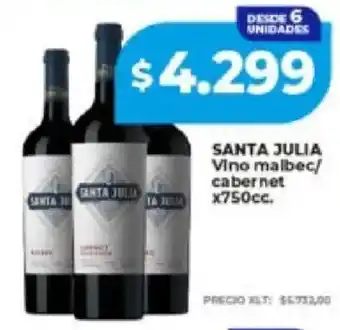 Supermayorista Vital Santa julia vino malbec/ cabernet oferta