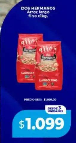Supermayorista Vital Dos hermanos arroz largo fino oferta