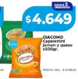 Supermayorista Vital Giacomo capelettini jamon y queso oferta
