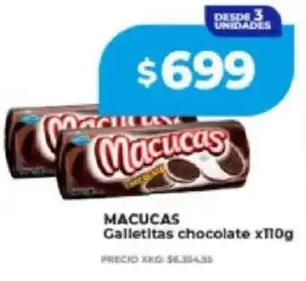 Supermayorista Vital Macucas galletitas chocolate oferta