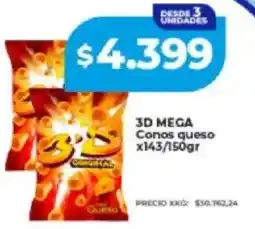 Supermayorista Vital 3d mega conos queso oferta