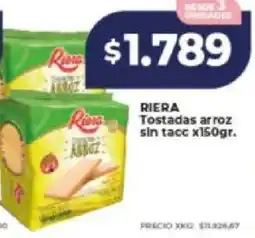 Supermayorista Vital Riera tostadas arroz sin tacc oferta