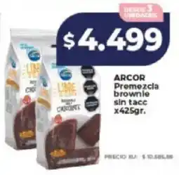Supermayorista Vital Arcor premezcla brownle sin tacc oferta