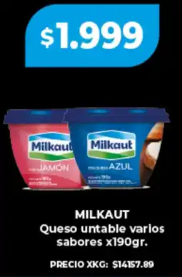 Supermayorista Vital Milkaut queso untable varios sabores oferta