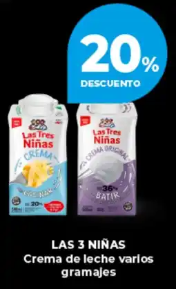 Supermayorista Vital Las 3 niñas crema de leche varios gramajes oferta