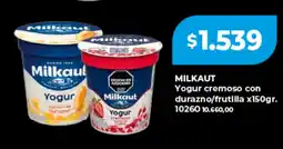 Supermayorista Vital Milkaut yogur cremoso con durazno/frutilla oferta