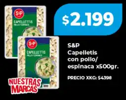 Supermayorista Vital S&p capelletis con pollo/ espinaca oferta