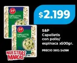 Supermayorista Vital S&p - capellettis con pollo/espinaca oferta