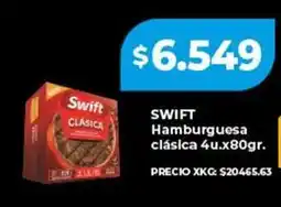 Supermayorista Vital Swift - hamburguesa clásica 4u.x80gr oferta