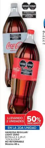 Carrefour Market Coca cola gaseosa regular/light/zero oferta