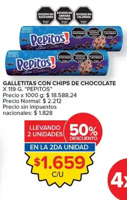 Carrefour Market Pepitos galletitas con chips de chocolate oferta