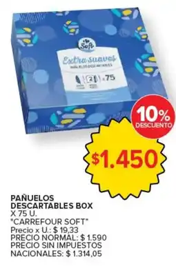 Carrefour Market Carrefour soft pañuelos descartables box oferta