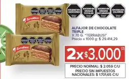 Carrefour Market Terrabusi alfajor de chocolate triple oferta