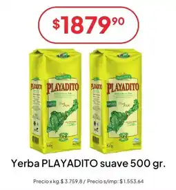 Hergo Playadito yerba suave oferta