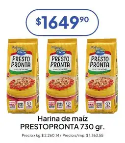 Hergo Presto pronta harina de maíz oferta