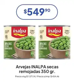 Hergo Inalpa arvejas secas remojadas oferta