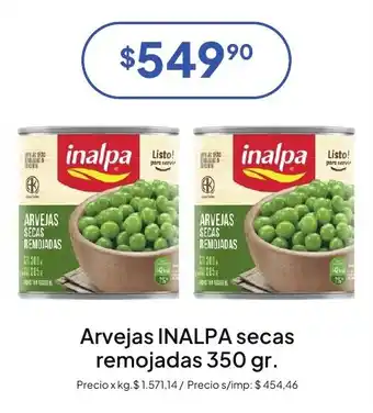 Hergo Inalpa arvejas secas remojadas oferta