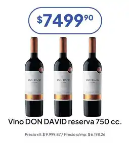 Hergo Don david vino reserva oferta