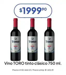 Hergo Toro vino tinto clásico oferta