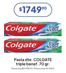 Hergo Colgate pasta dte. triple benef. oferta