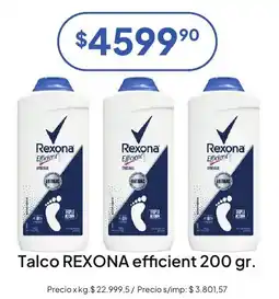 Hergo Rexona talco efficient oferta