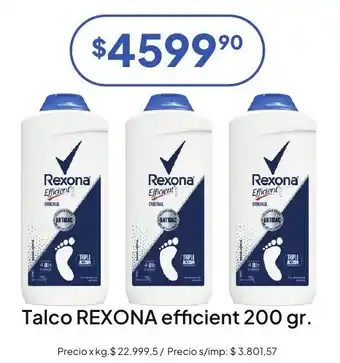 Hergo Rexona talco efficient oferta