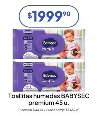 Hergo Babysec toallitas humedas premium oferta