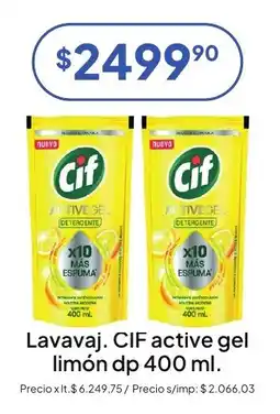 Hergo Cif lavaj active gel limón oferta