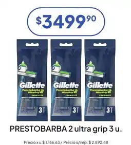 Hergo Gillette prestobarba 2 ultra grip oferta
