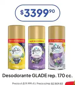 Hergo Glade desodorante rep. 170 cc. oferta