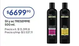 Hergo Tresemme shampoo y acondicionador oferta