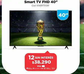 Smart tv fhd 40"