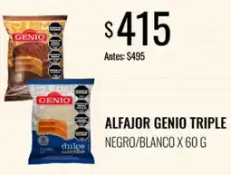 Supermercados Tadicor Genio alfajor triple negro/blanco oferta