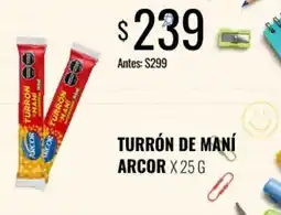 Supermercados Tadicor Arcor turrón de maní oferta