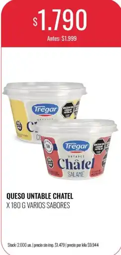 Supermercados Tadicor Tregar queso untable châtel oferta