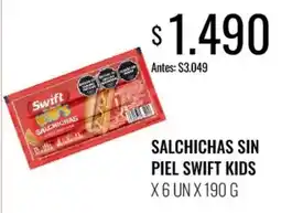 Supermercados Tadicor Swift salchichas sin piel swift kids oferta