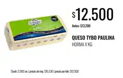 Supermercados Tadicor Paulina queso tybo tradicional oferta