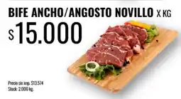 Supermercados Tadicor Bife ancho/angosto novillo oferta