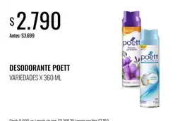 Supermercados Tadicor Poett desodorante oferta
