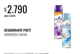 Supermercados Tadicor Poett desodorante oferta