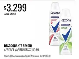 Supermercados Tadicor Rexona desodorante aerosol variedades oferta
