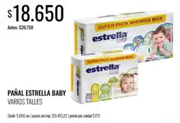 Supermercados Tadicor Estrella baby pañal oferta